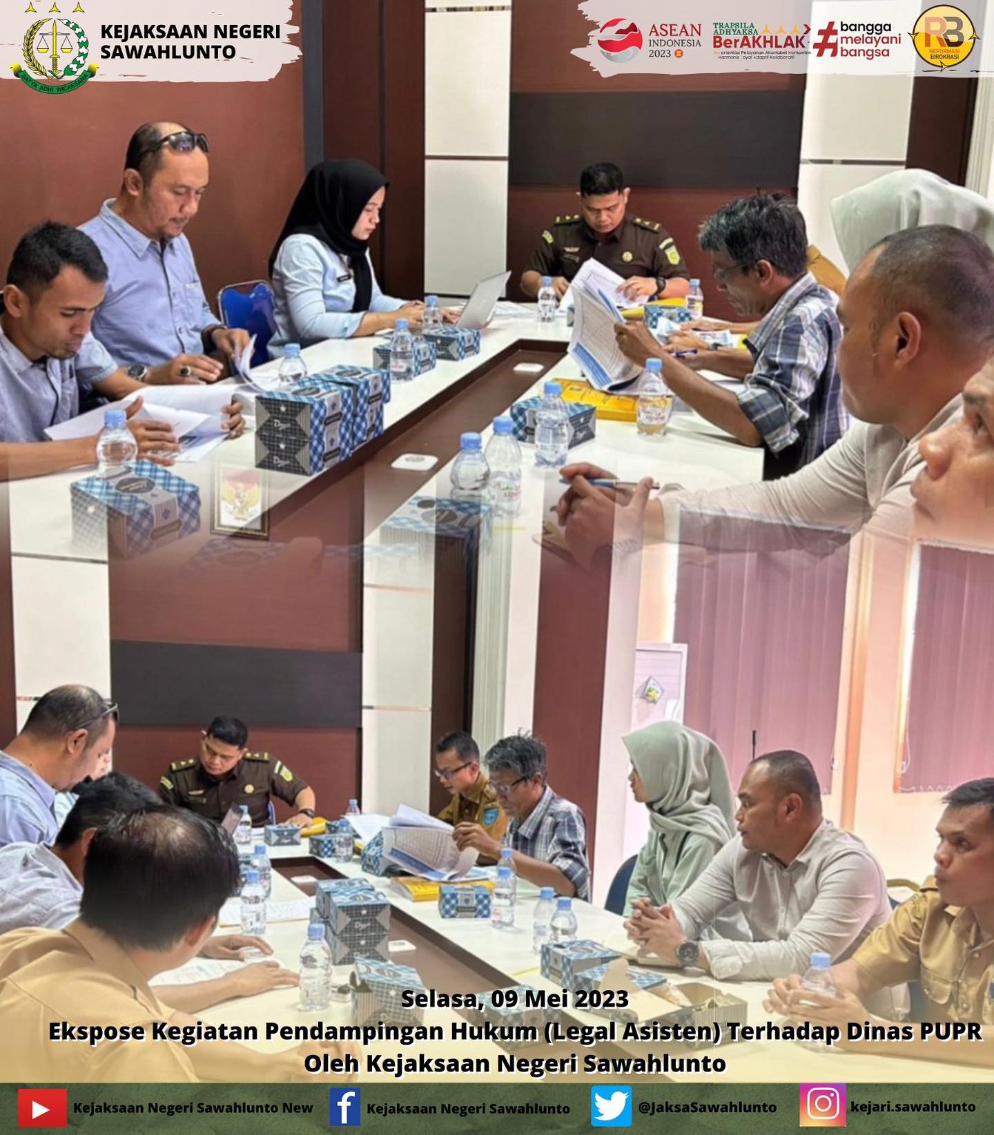 Selasa, 09 Mei 2023Kasi Datun Bapak Hendrio Suherman,S.H.,M.H melakukan Ekspose Kegiatan Pendampingan Hukum (Legal Asisten) Perkembangan Pekerjaan Tribun Pacuan Kuda Kandi dan Pembangunan Kandang Kuda Tahun Anggaran 2023 Pada DInas PUPR kota Sawahlunto.Update informasi anda tentang Kejaksaan Negeri Sawahlunto terbaru di official account Instagram,Facebook dan Youtube kami !!.____FACEBOOK : Kejaksaan Negeri SawahluntoYOUTUBE : Kejakaaan Negeri Sawahlunto NewTWITTER : @JaksaSawahlunto..________#KejaksaanRI#kejatisumaterabarat@kejatisumaterabarat#kejarisawahlunto - from Instagram