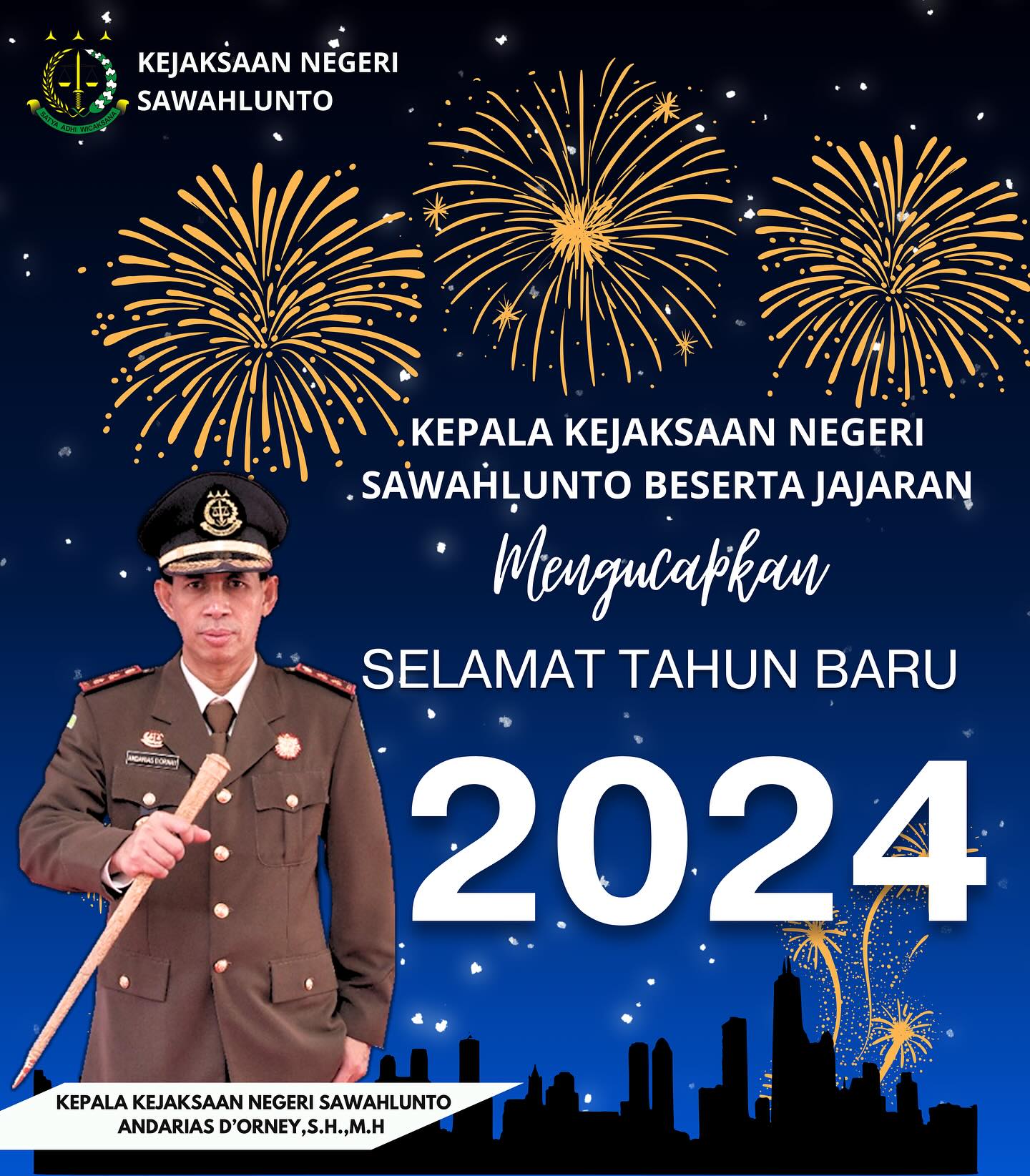 Kepala Kejaksaan Negeri Sawahlunto Beserta Seluruh Jajaran Mengucapkan Selamat Tahun Baru 2024..____Update terus informasi anda tentang Kejaksaan Negeri Sawahlunto terbaru di official account Instagram,Facebook dan Youtube kami !!..____🌐 kejari-sawahlunto.kejaksaan.go.idFACEBOOK : Kejaksaan Negeri SawahluntoYOUTUBE : Kejakaaan Negeri Sawahlunto NewTWITTER : @JaksaSawahlunto..________#KejaksaanRI#kejatisumbarnew@kejatisumbarnew#kejarisawahlunto - from Instagram