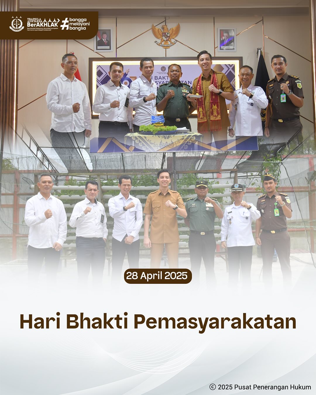 Bahwa pada hari Senin, 28 April 2025, bertempat di Aula Pengayoman Lapas Narkotika Sawahlunto, Kepala Seksi Intelijen, Bapak Rendra Taqwa Agusto,S.H., mengikuti kegiatan memperingati Hari Bhakti Pemasyarakatan ke-61 Tahun 2025 dengan tema "Pasti Bermanfaat Untuk Masyarakat". - from Instagram
