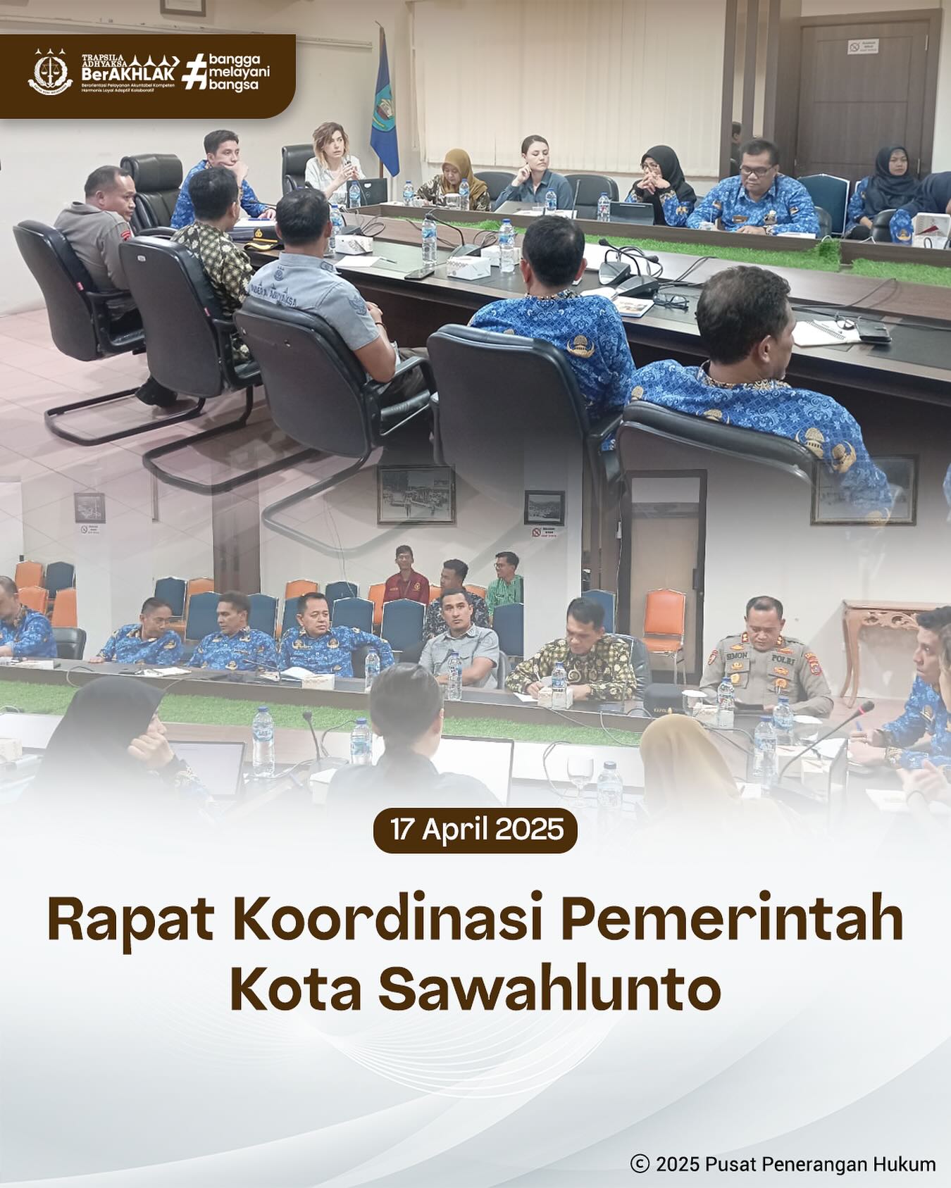 Bahwa pada hari Kamis, 17 April 2025, bertempat di Ruang Rapat Balai Kota Sawahlunto, Kepala Seksi Intelijen Kejaksaan Negeri Sawahlunto, Bapak Rendra Taqwa Agusto,S.H., mengikuti kegiatan Rapat Koordinasi Pemerintah Kota Sawahlunto dengan World Bank terkait Rencana Pembangunan & Pengembangan Energi Terbarukan di Kota Sawahlunto - from Instagram