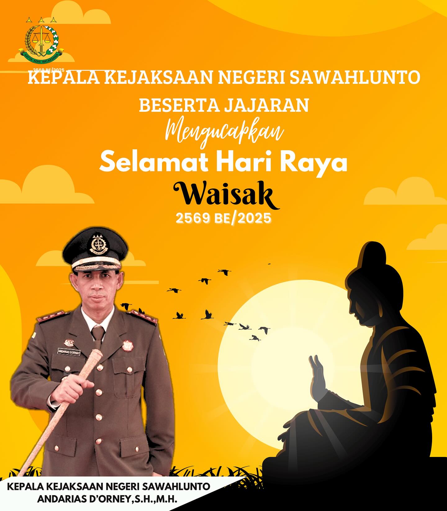 Kepala Kejaksaan Negeri Sawahlunto beserta Seluruh Jajaran Mengucapkan Selamat Hari Raya Waisak 2569 BE/12 Mei 2025 - from Instagram